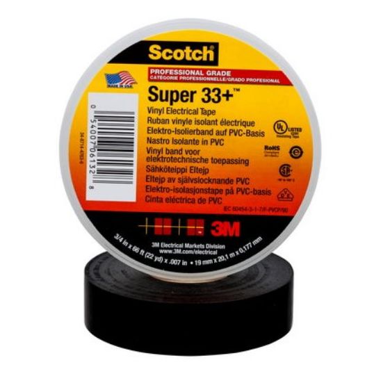 3M Electrical Insulation Tape L20MxW19mmx0.18mm PVC Black