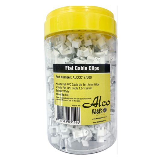 Alco Cable Clip Polyethylene White